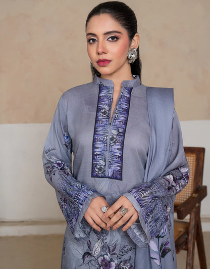 Khamira - 3 Piece Stitched Printed Linen
