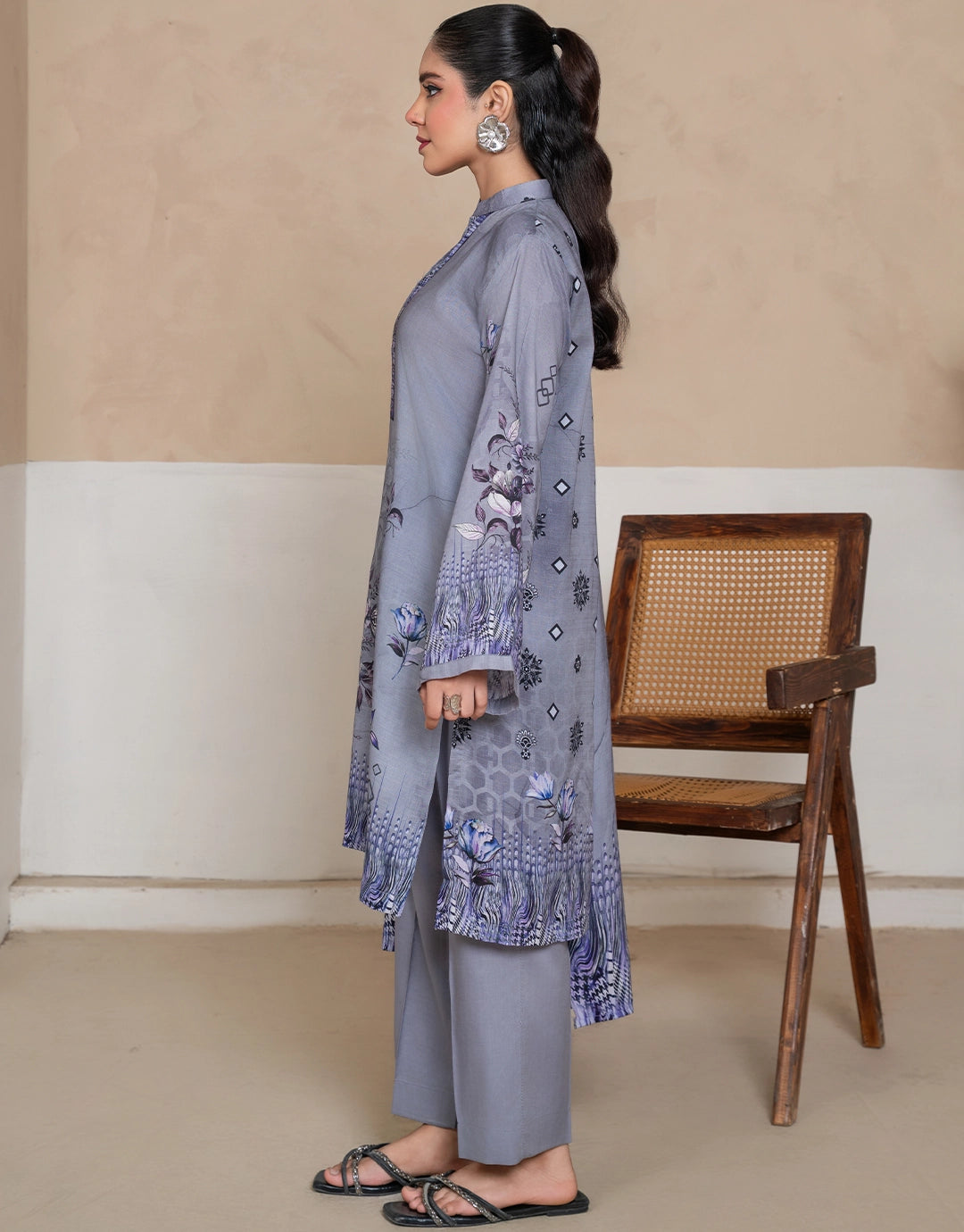 Khamira - 3 Piece Stitched Printed Linen
