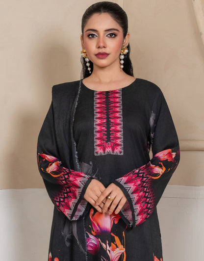 Mahsera - 3 Piece Stitched Printed Linen