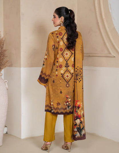Mahveen - 3 Piece Stitched Printed Linen