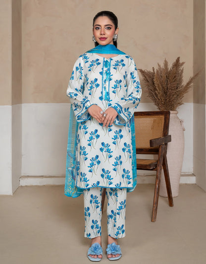 Mehrbano - 3 Piece Stitched Printed Linen