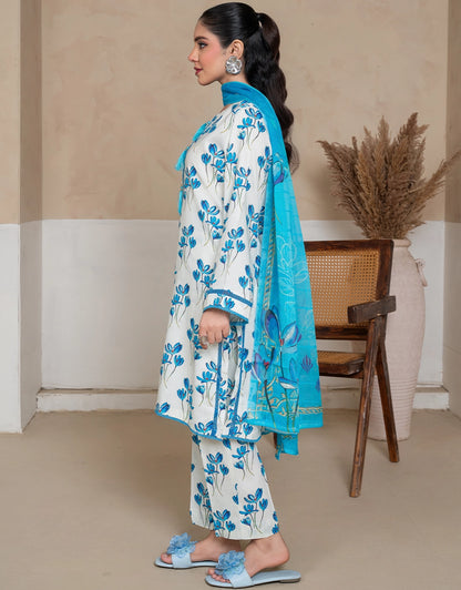 Mehrbano - 3 Piece Stitched Printed Linen