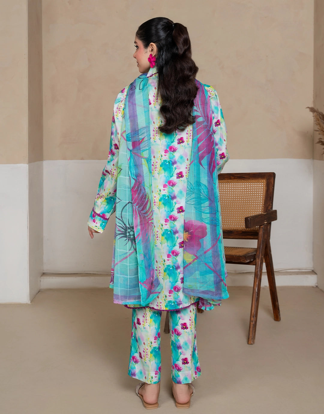 Nazakat - 3 Piece Stitched Printed Linen