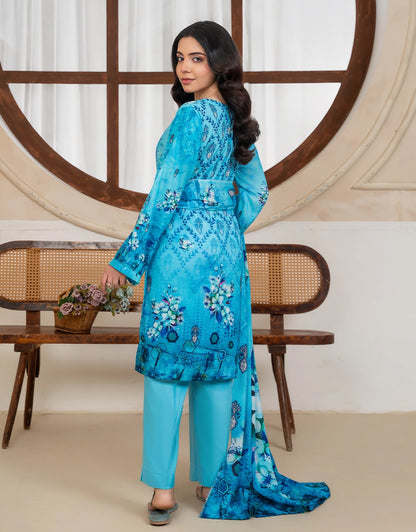 Nurelle - 3 Piece Stitched Printed Linen