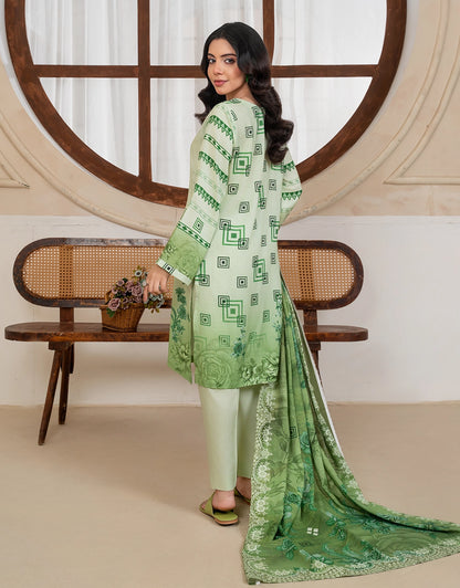 Ornaya - 3 Piece Stitched Printed Linen