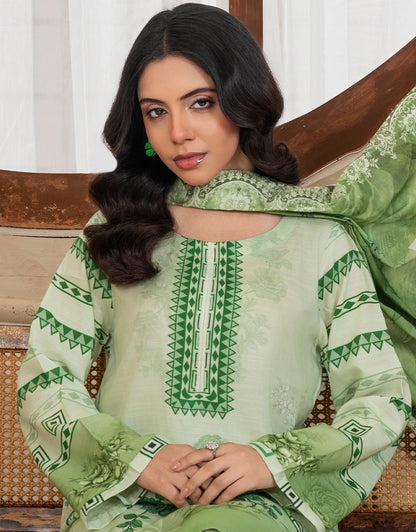 Ornaya - 3 Piece Stitched Printed Linen