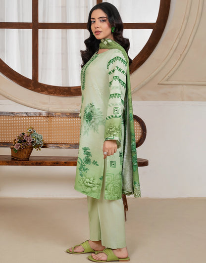 Ornaya - 3 Piece Stitched Printed Linen