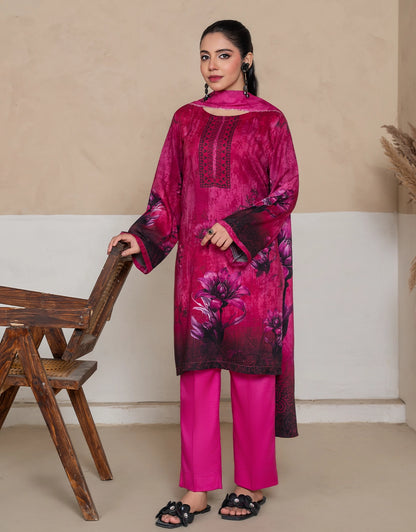 Rehnaaz - 3 Piece Stitched Printed Linen