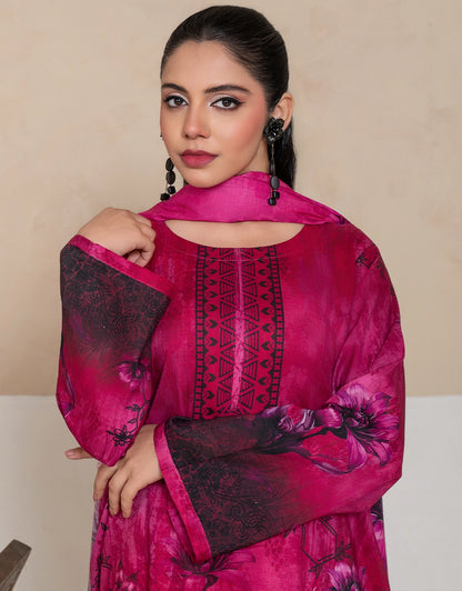 Rehnaaz - 3 Piece Stitched Printed Linen