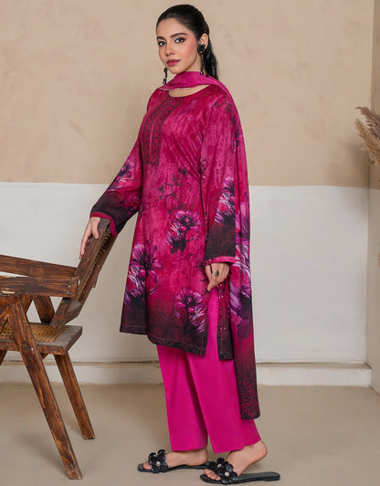 Rehnaaz - 3 Piece Stitched Printed Linen