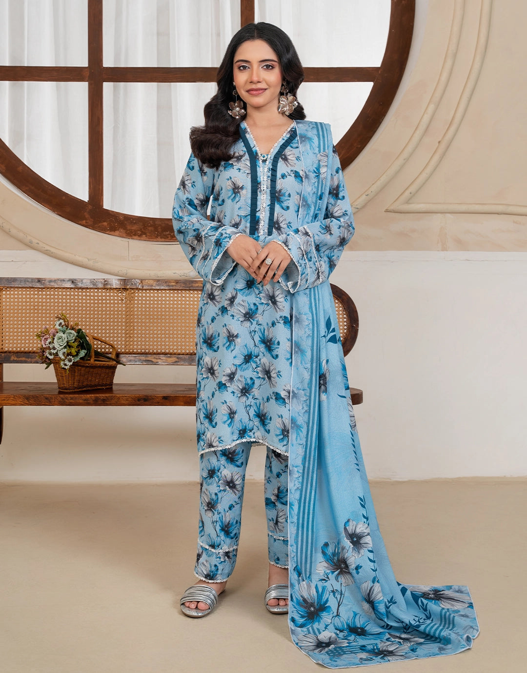 Shahkaar - 3 Piece Stitched Printed Karandi