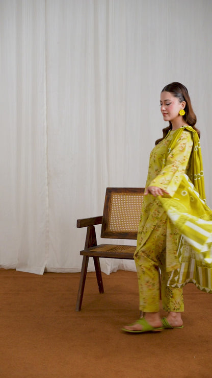 3 Piece Stitched Printed Lawn - 02568