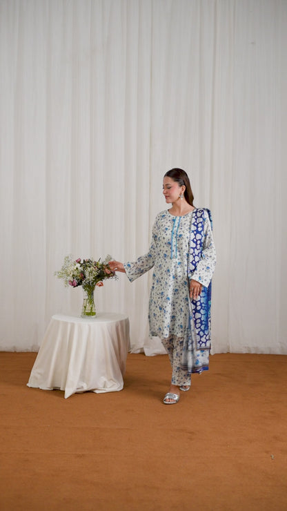 3 Piece Stitched Printed Lawn - 02568